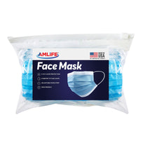 Amlife Face Mask Packs Disposable 3-Ply Filter - Made in USA with Imported Fabric - Teal